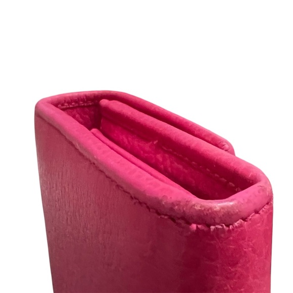 Gucci GG Marmont Calfskin Pebbled Leather Hot Pink Barbie Continental Wallet - Picture 8 of 15